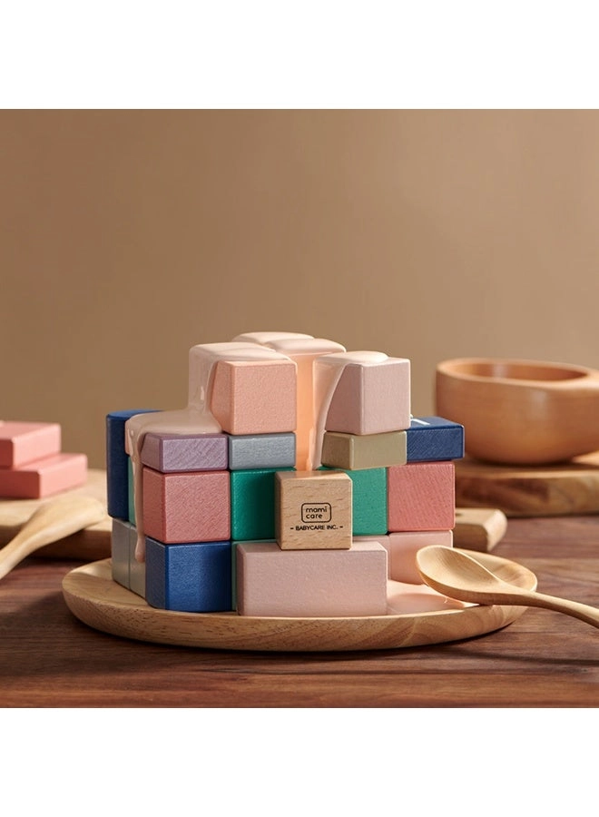 Wooden Building Blocks Set - 81 pcs