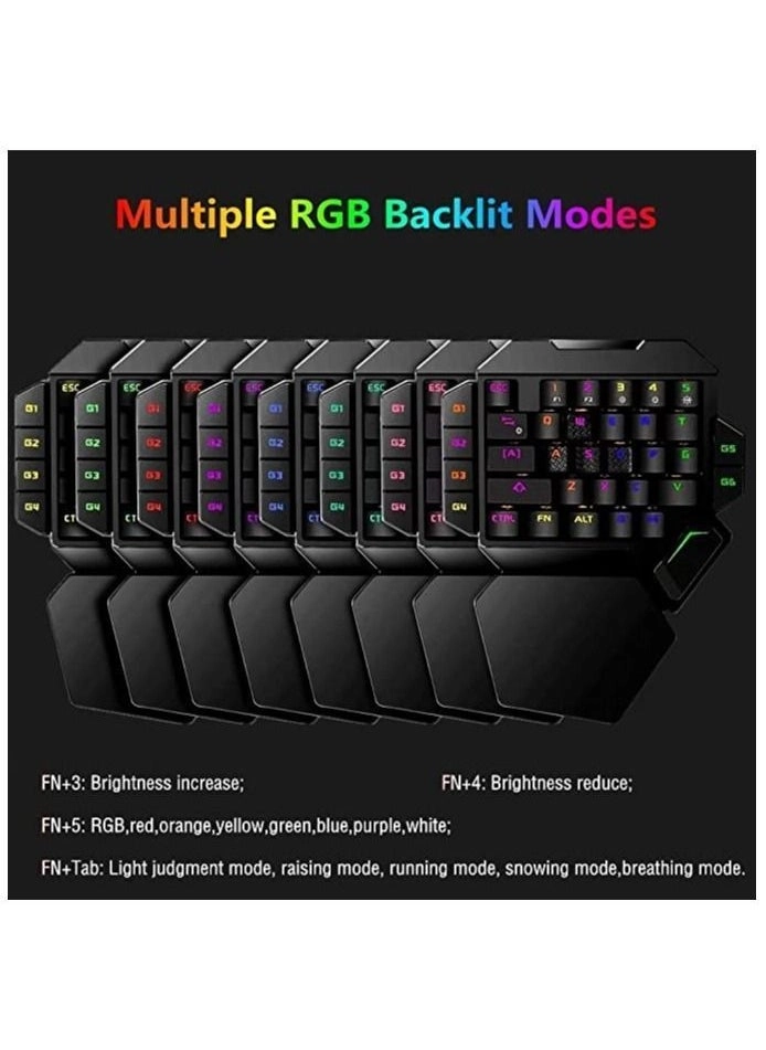 One-Handed RGB Mechanical Keyboard - Wired