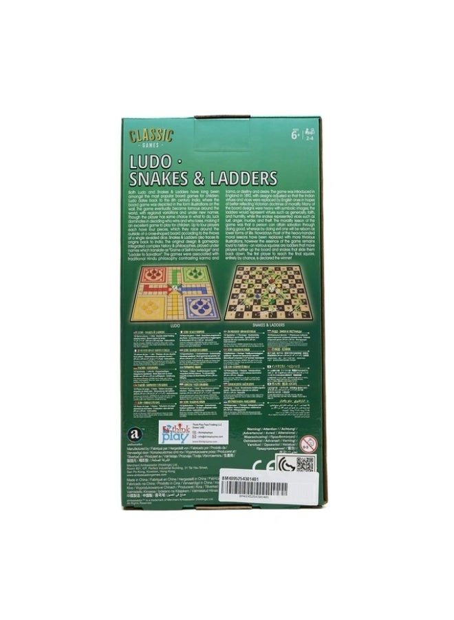 Merchant Classic Games - 2-in-1 Ludo, Snakes & Ladders