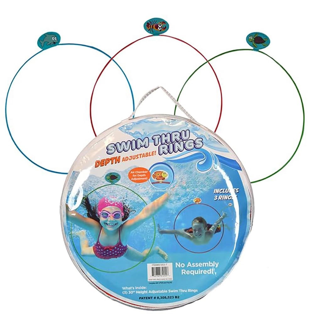 Stream Machine Water Sports Swim Thru Rings - 31-inch Pack