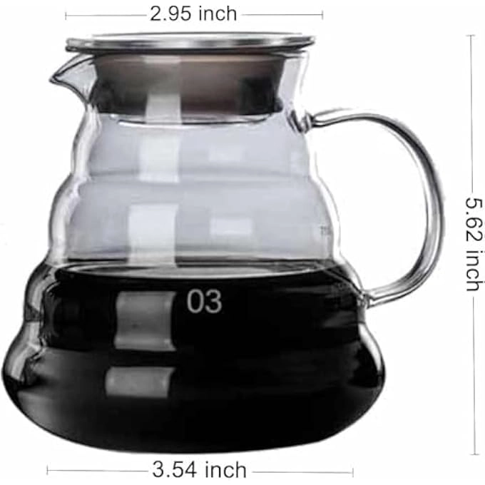 Pour Over Glass - 800Ml With Filter Set
