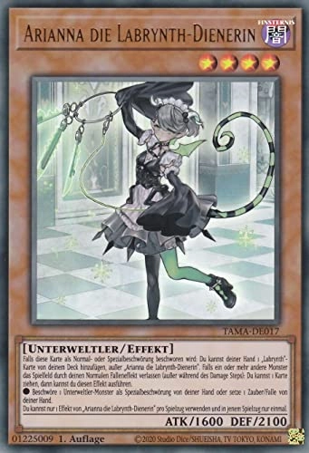 Yu-Gi-oh! Arianna the Labrynth Servant TAMA-DE017 - German 1st Edition Set