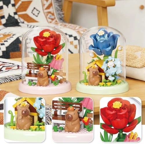 Capybara Flower Building Blocks - 2pcs