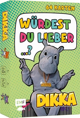 Would you rather …? Rhino Strong Questions for Kids - Card Game - 64 Crazy Cards (German)