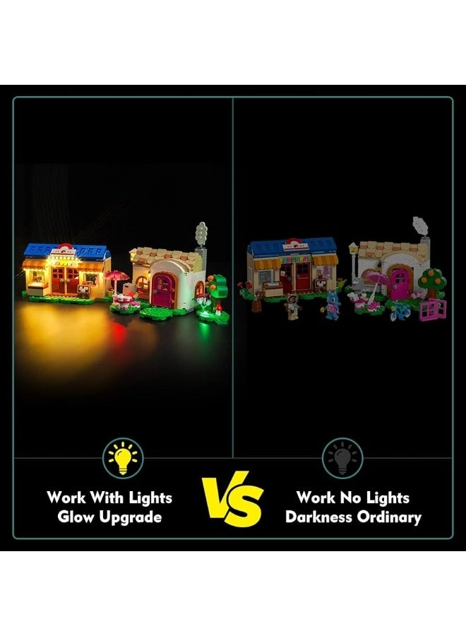 LED Light Kit for LEGO Nook's Cranny & Rosie's House 77050 - No Models Only Light Compatible with Animal Crossing