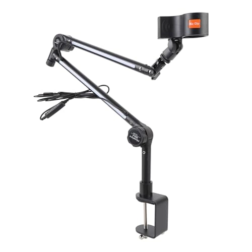 RGB Boom Microphone Stand - Quick Damping Flexible Angle Dynamic RGB