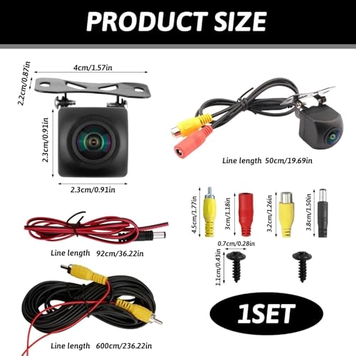 Car Backup Camera - Night vision 720P