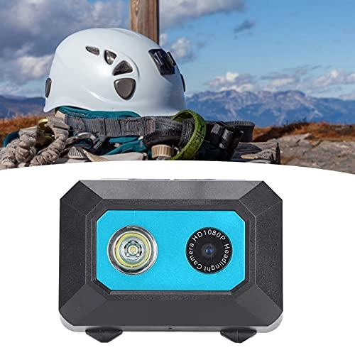 KOSDFOGE Sports Camera Mini High Definition Camera with LED Searchlight and High Elastic Headband(Blue)