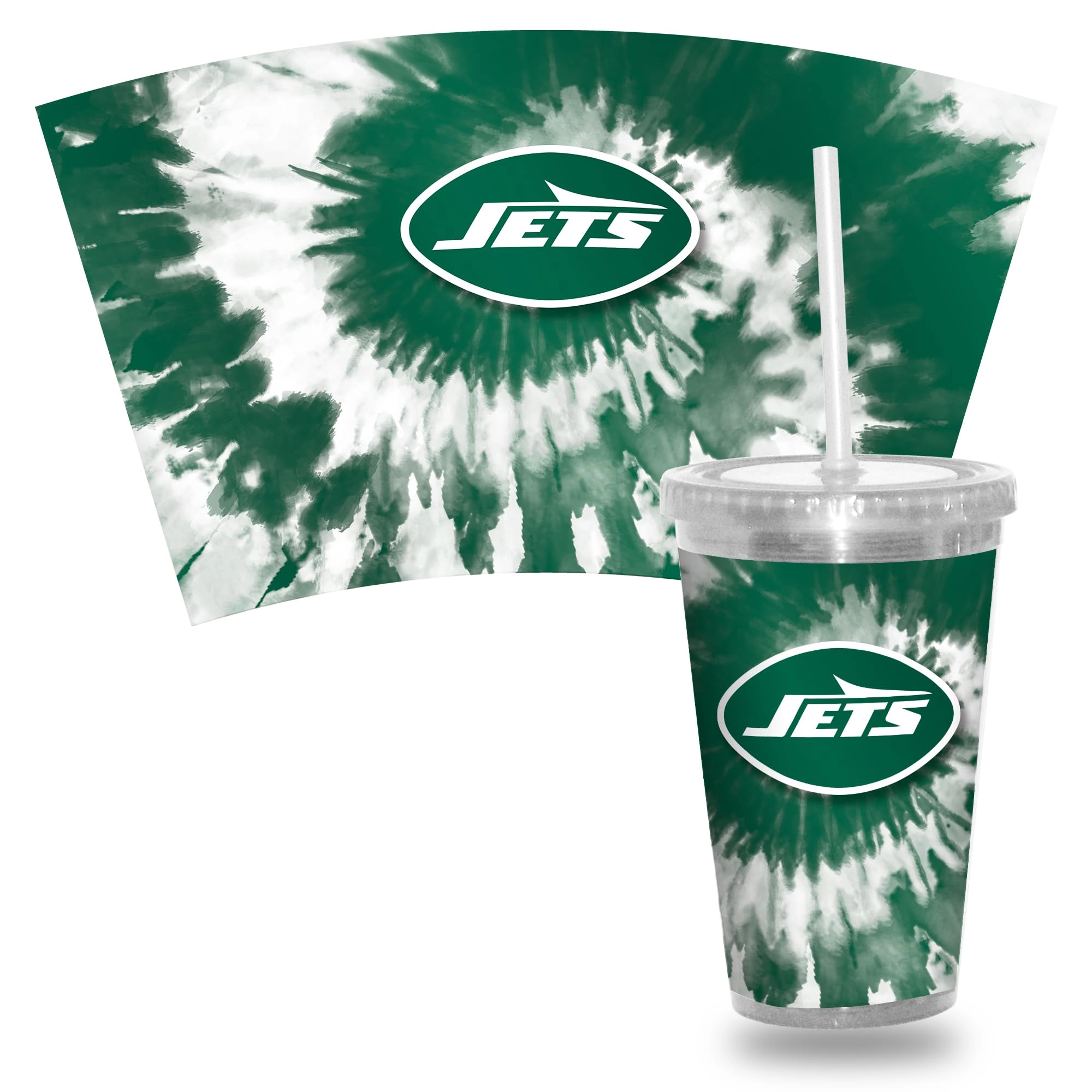 NFL Football Metallic Tie Dye Tumbler - 473ml