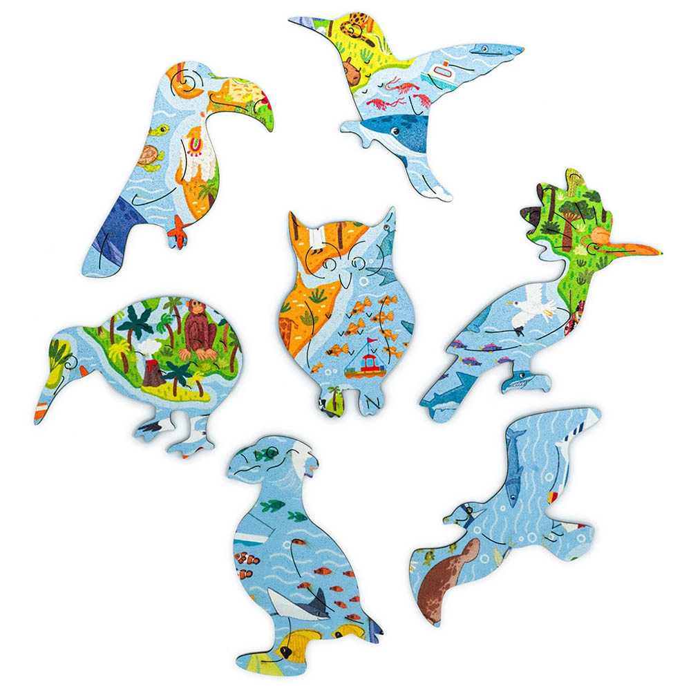 Kids World Map Wooden Puzzle (4107390-Kids_World_Map_100) - 100 pcs