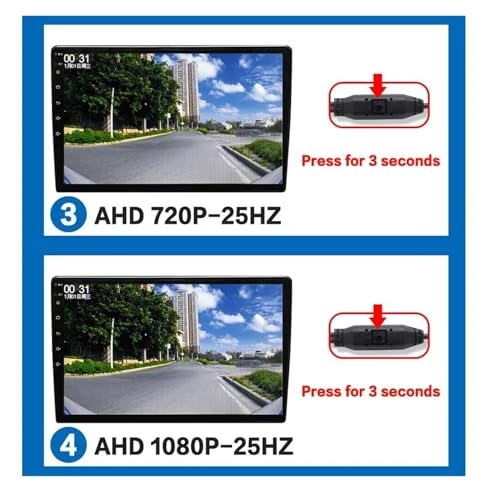 Intelligent Dynamic Trajectory Car Rear View Camera - Night Vision Wire 4K AHD 1080P