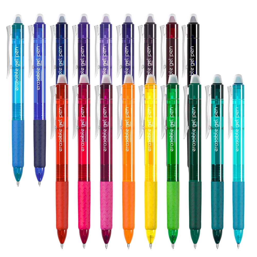 Retractable Erasable Gel Pens - 18 0.7mm