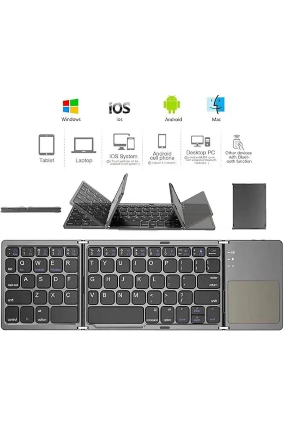 Foldable full-size Bluetooth keyboard