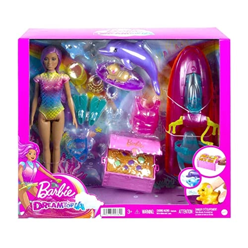 Barbie Dreamtopia Doll - Jet Ski Set Pets Water Accessories Ages 3+