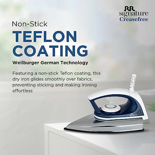 Signature Crease free Dry Iron - 800 watts 360o Swivel Cord