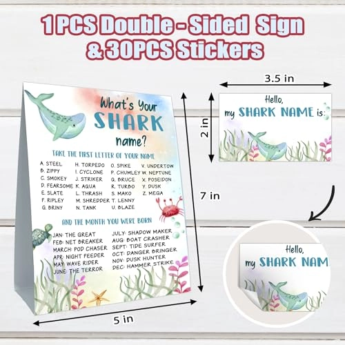 What's Your Shark Name Game - Ages 3+ 31.0 Count