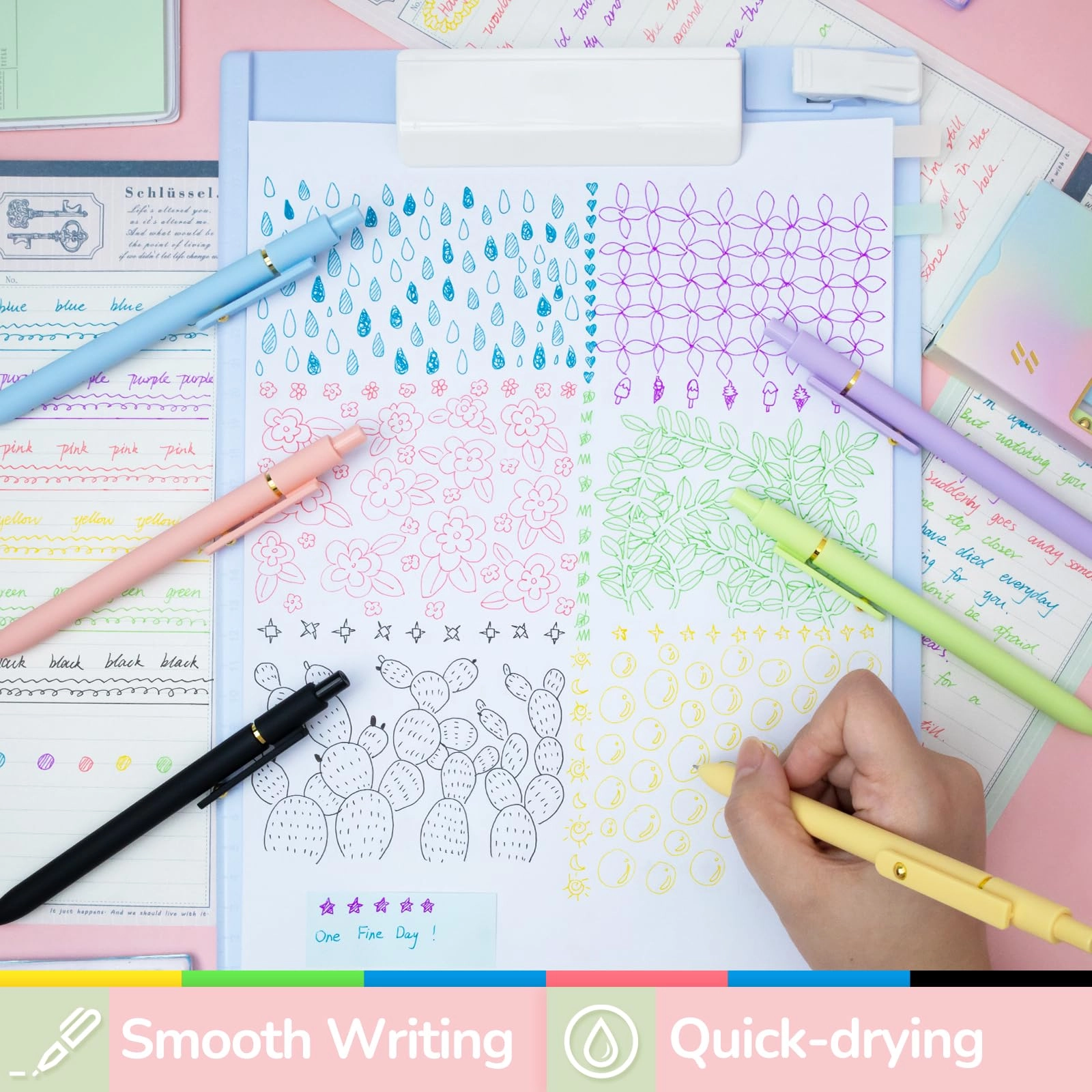 Color Pens - 6 Pcs 0.5mm