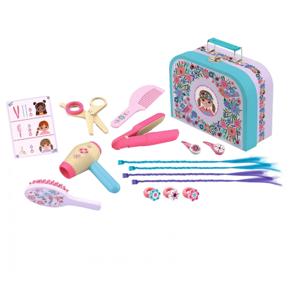 DJECO Lily Hairdressing Kit - Wooden (PTC-DJ06687)