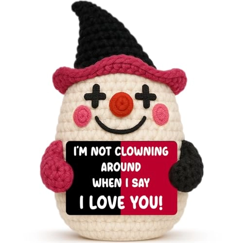 Crochet Clown - Handmade 12 x 7.5 x 6 centimeters