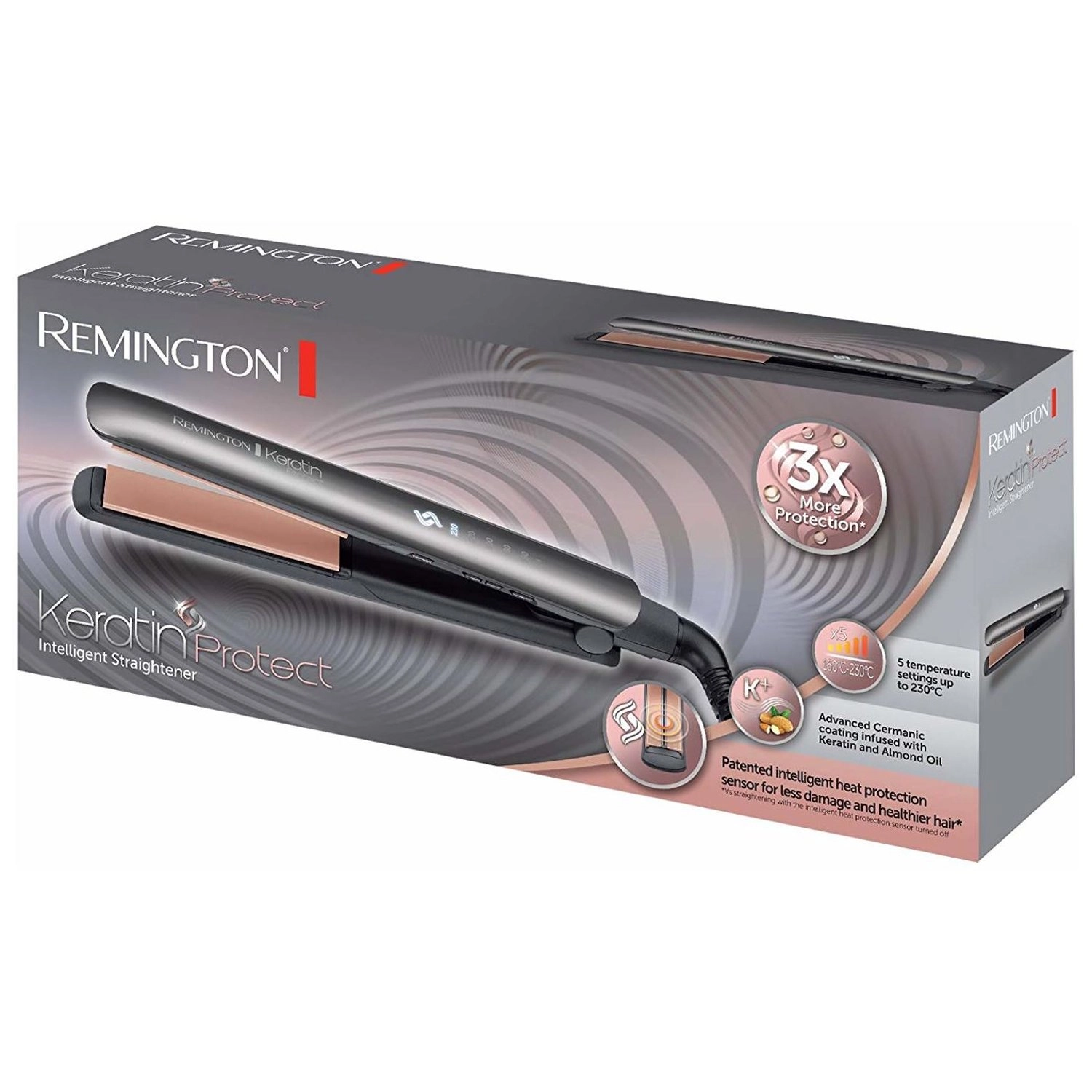 S8598 - 5 temperature settings Maximum temperature 230°C 15 second heat-up time