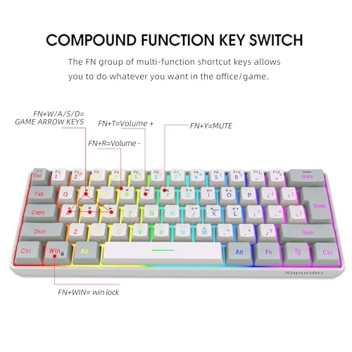 60% Wired Gaming Keyboard - USB-A