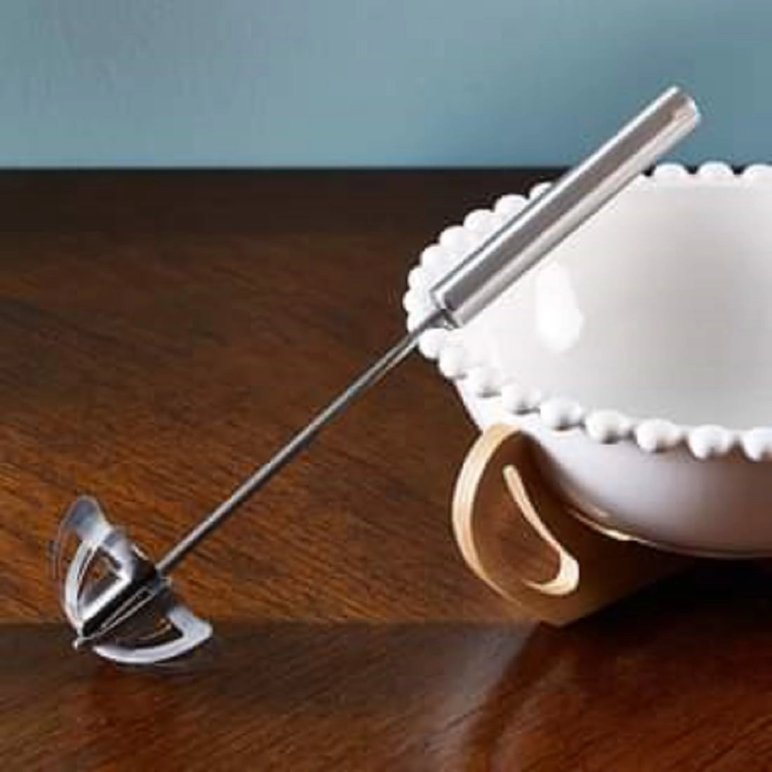 Stainless Steel Spring Mixi Hand Blender - Hand Push Silver