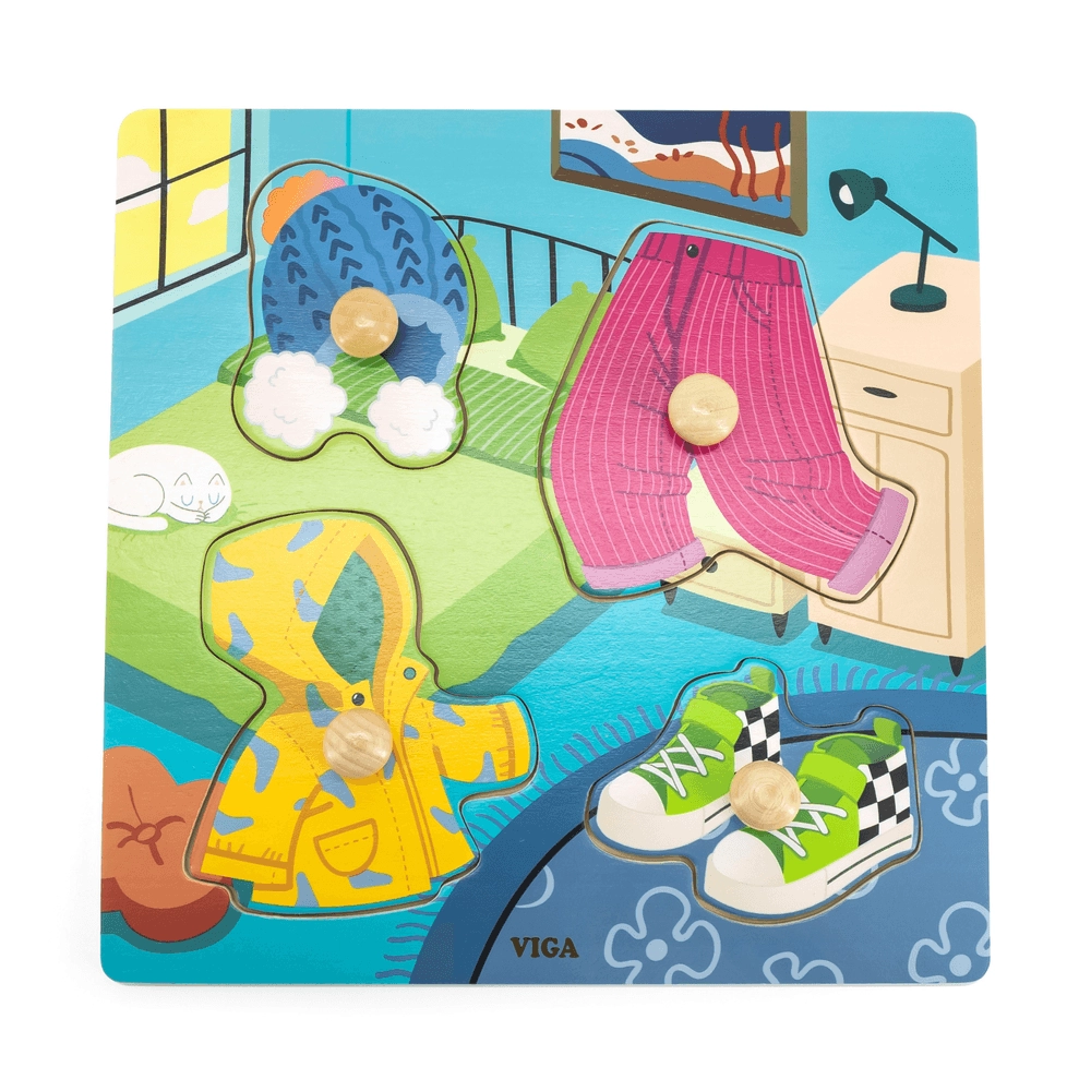 Wooden Knob Puzzle - 3 +