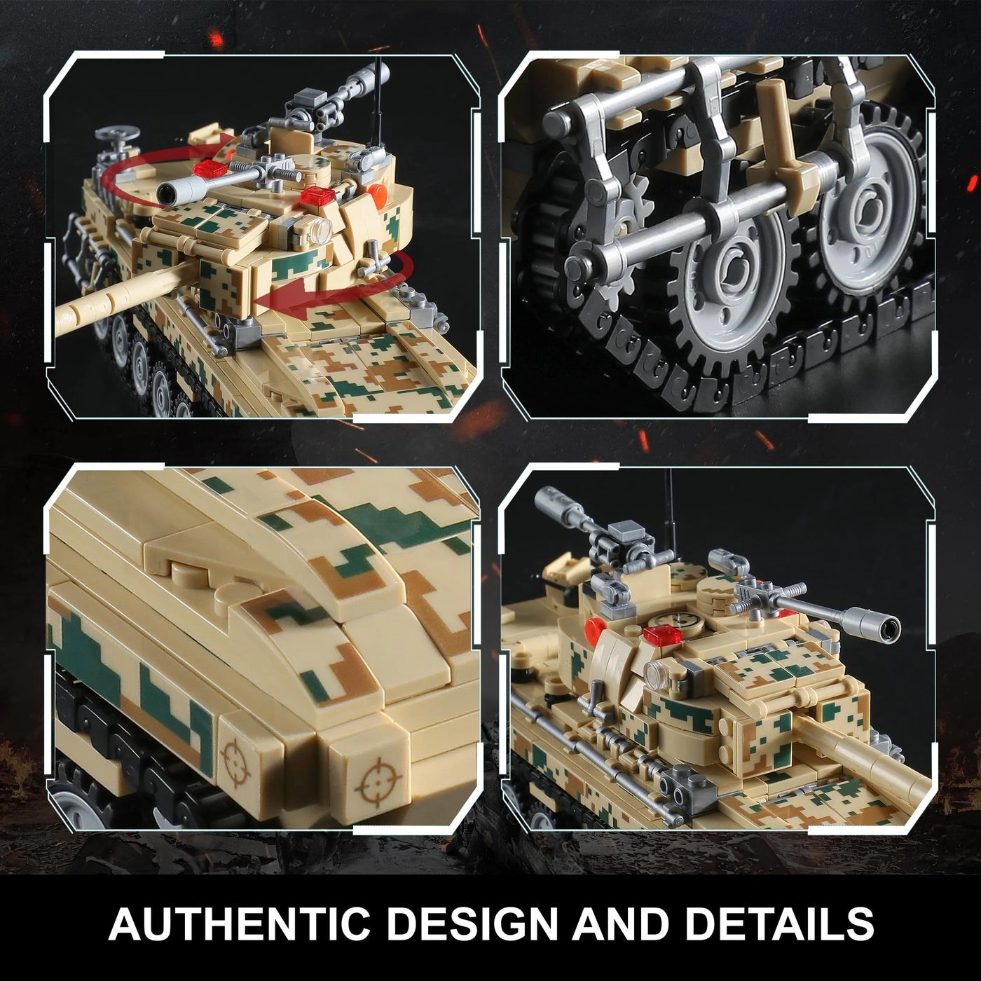 Military Tank Building Blocks - 1176 pcs