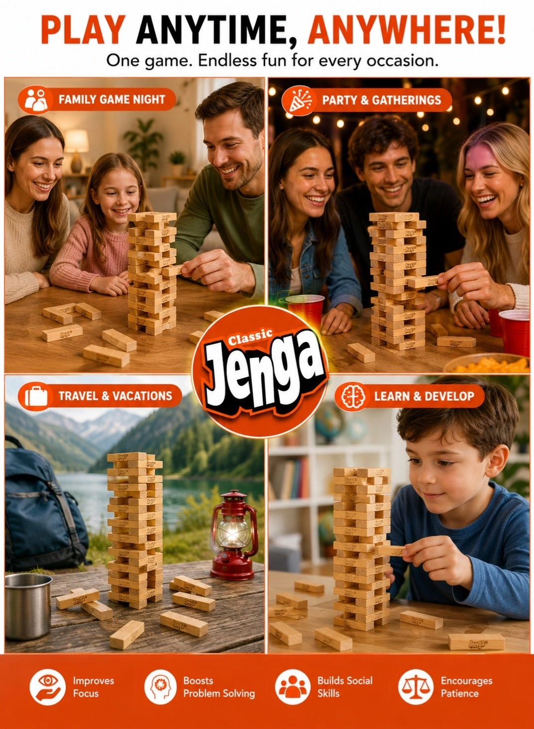 Jenga Classic - Ages 6+ 54 piece(s)