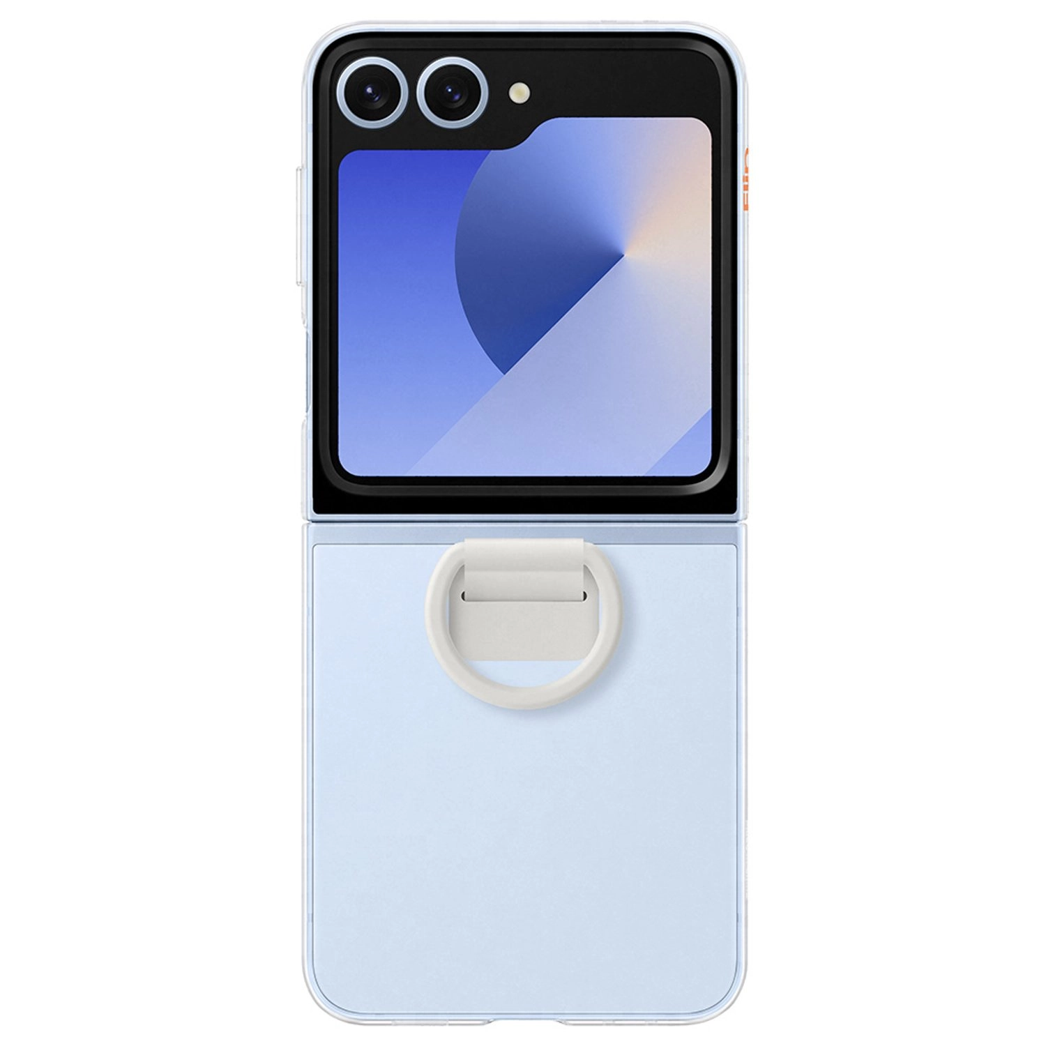 Clear Case With Ring - Vegan Leather for Galaxy Z Flip 6