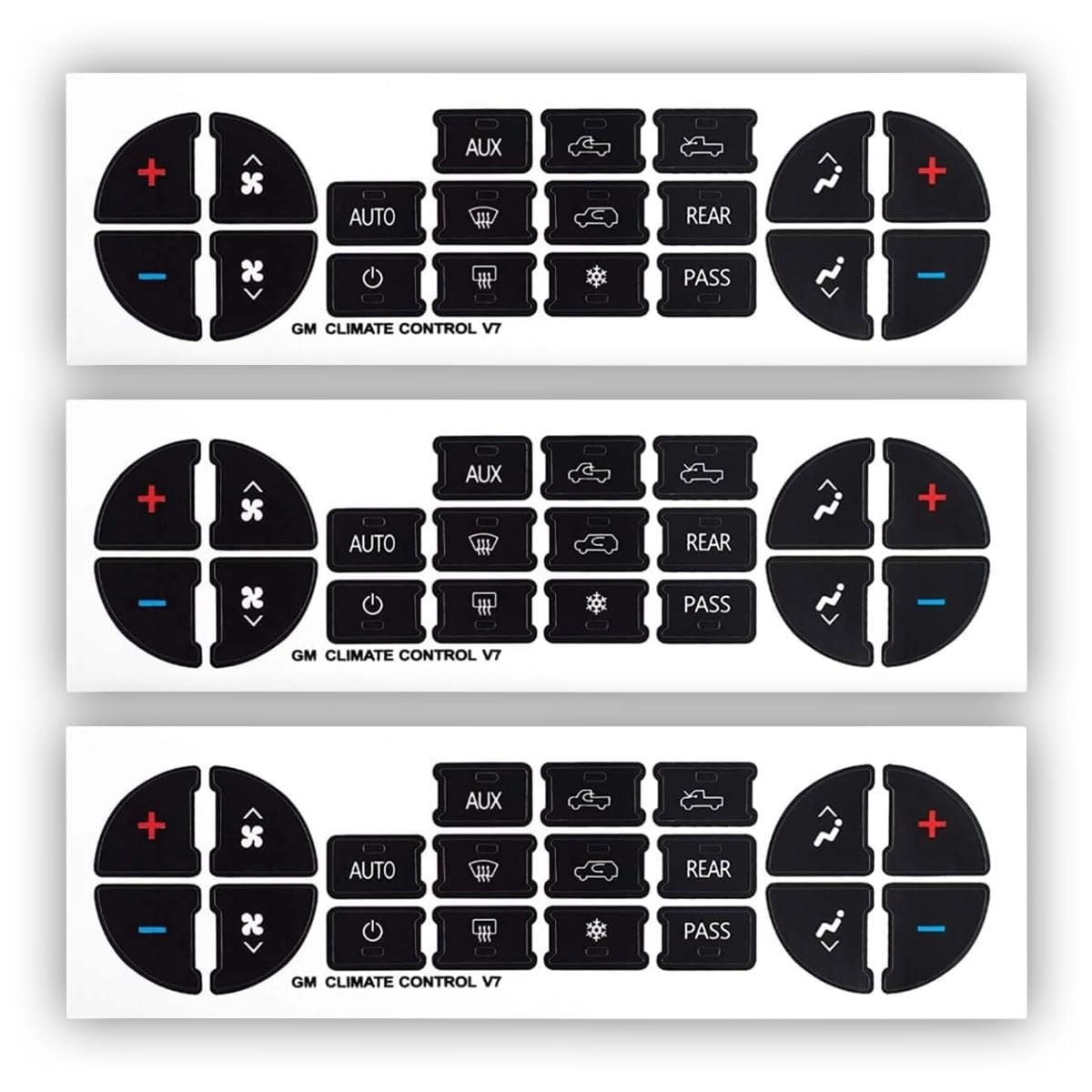 smilfuy AC Dash Button Repair Kit - 3 PCS Black PVC