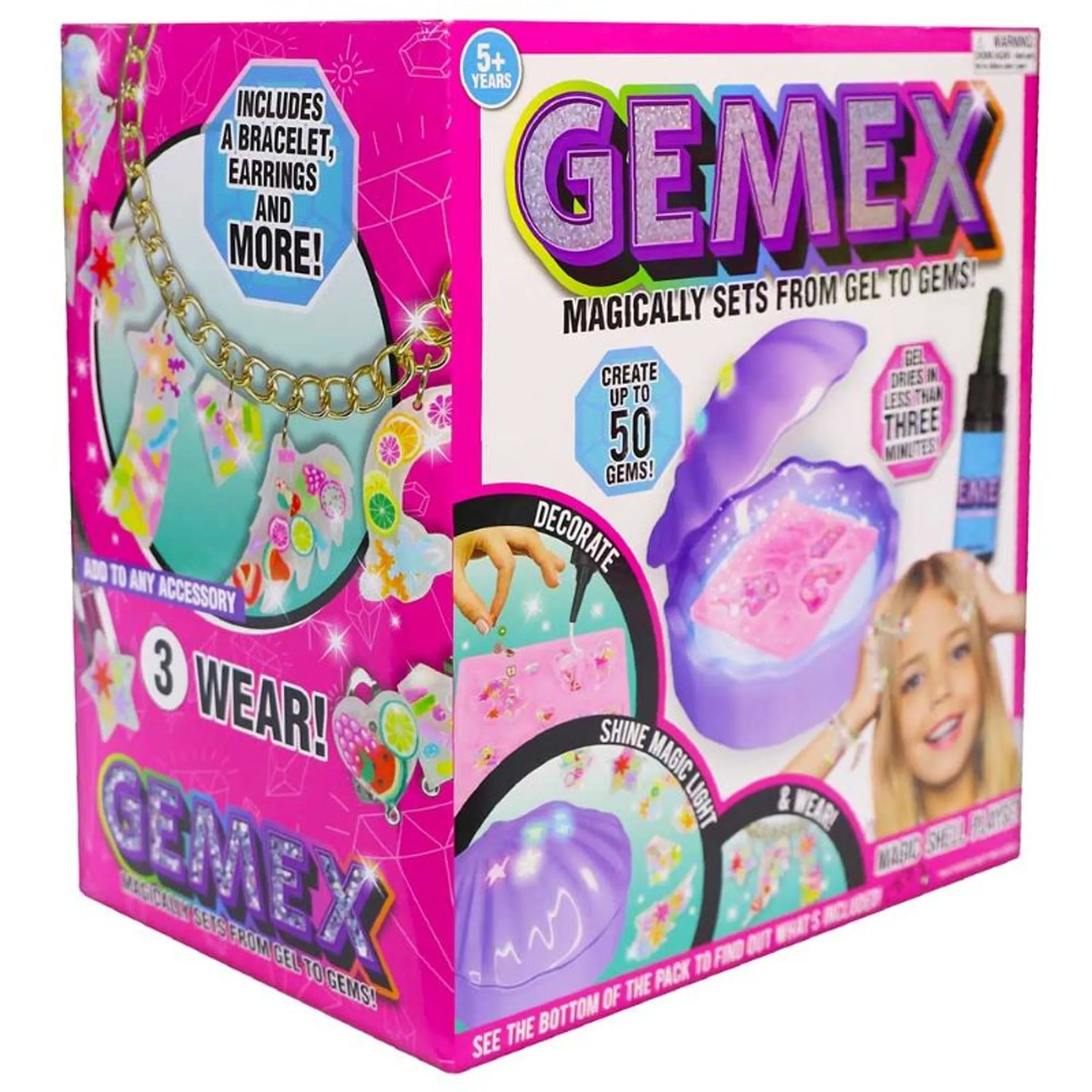 Gemex Clam Shell Set - up to 50 gems 4 AAA batteries