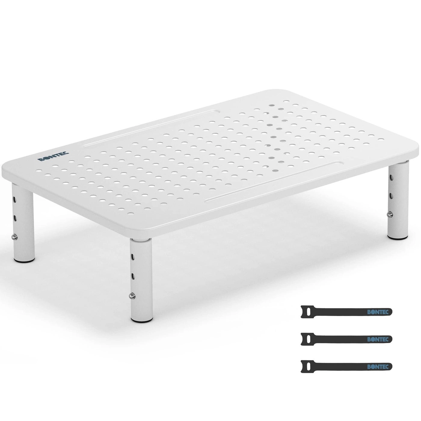 Monitor Stand Riser - 3 Height Adjustable Cable Management Pack