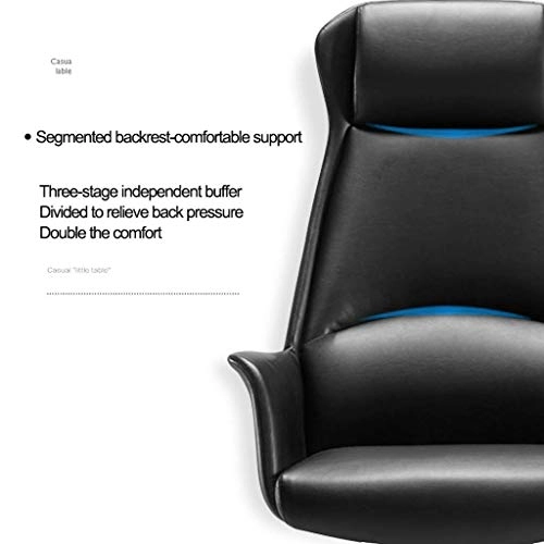 Desk Chair - PU Leather Brown High Back