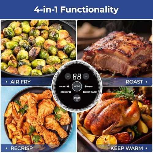 Portable Glass Air Fryer RHAF-25001NB