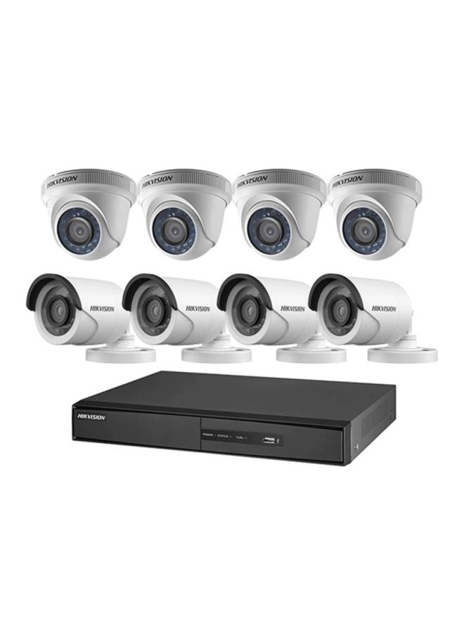 Hikvision Bullet Camera - 4x 2 MP + Dome Camera - 4x + DVR - 1x 8-channel