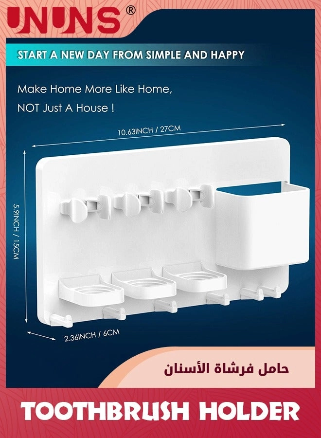 Toothbrush Holder - Wall Mounted 3 slots