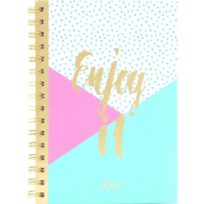 Notebook 19 X 26 cm Spiral - Grid 100 Sheets