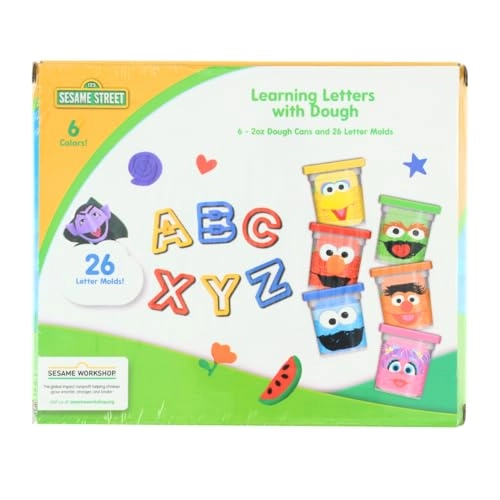 Sesame Street Learning Letters with Dough - 8 1-oz Cans 26 Letter Molds
