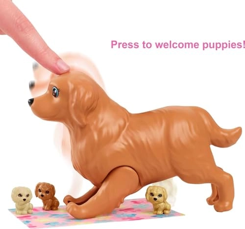 Newborn Pups Playset - Blonde Doll Mommy Dog Ages 3+