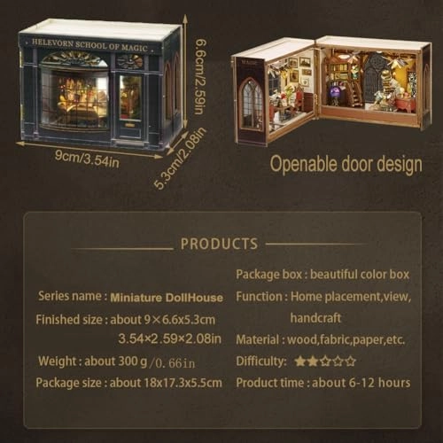 Miniature Wooden Dollhouse Furniture Kit - Creative Room 1:24