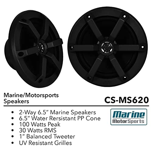 KD-X38MBS + EM265B - 6.5" 180 Watt + RM-RK62M + PLMRA400