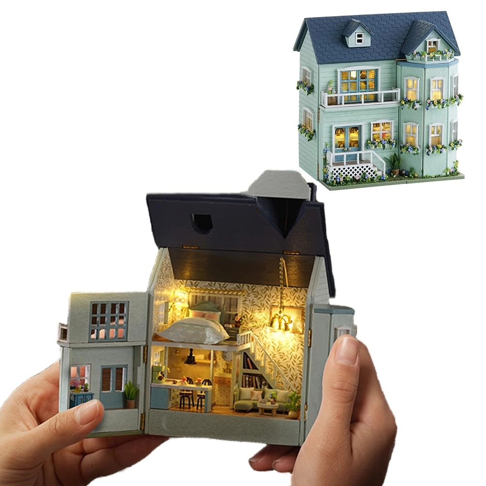 TOPBSFARNY 3D Wooden Doll House - Cozy Manor 1：36