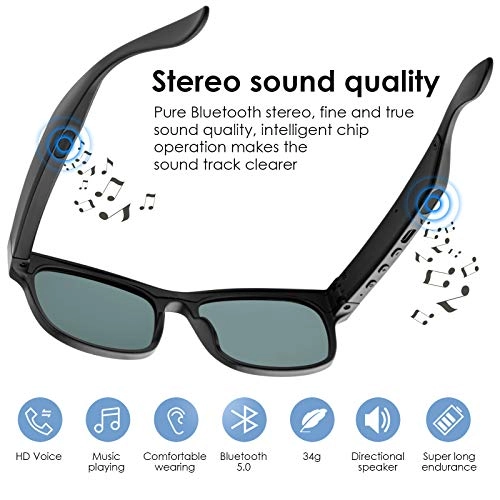 Smart Audio Sunglasses - Bluetooth 5.0 60H Dual Battery
