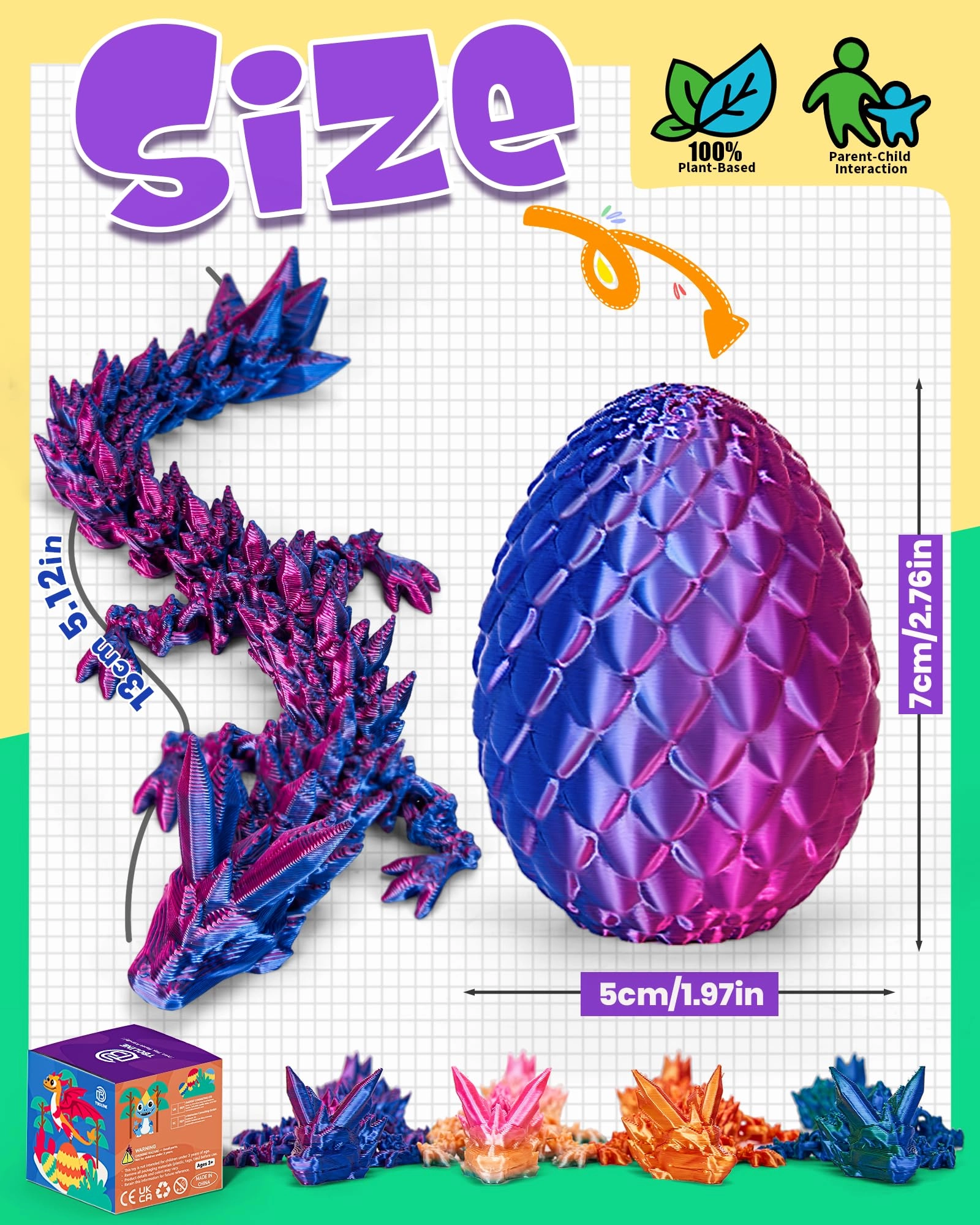 3D Printed Dragon - 4PCS Pack