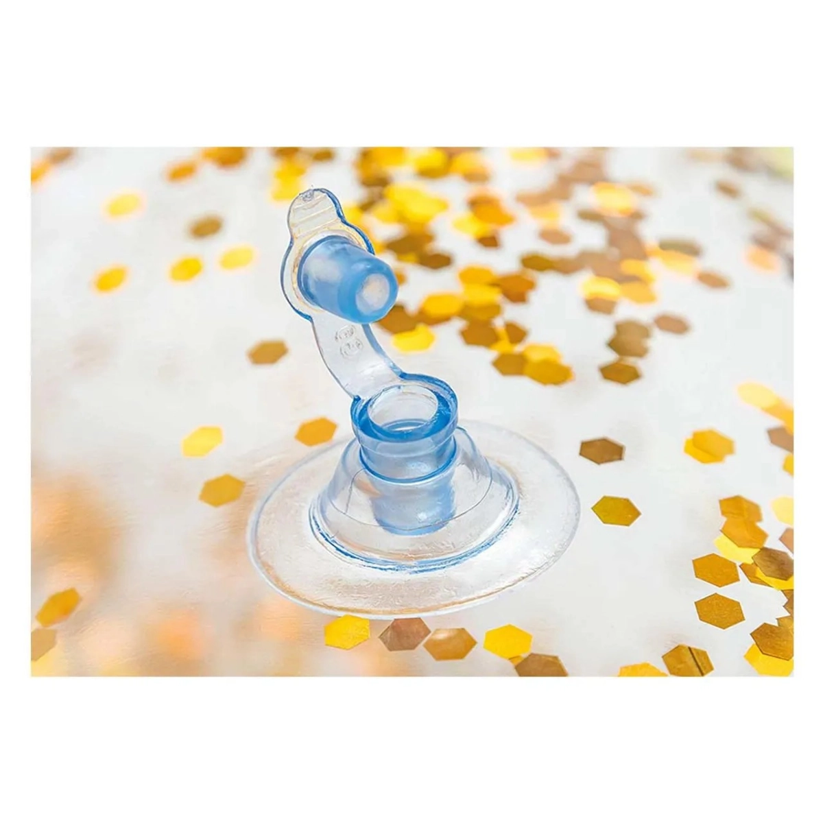 Transparent Glitter Tubes - Gold 20 x 22.86 x 6.35 cm