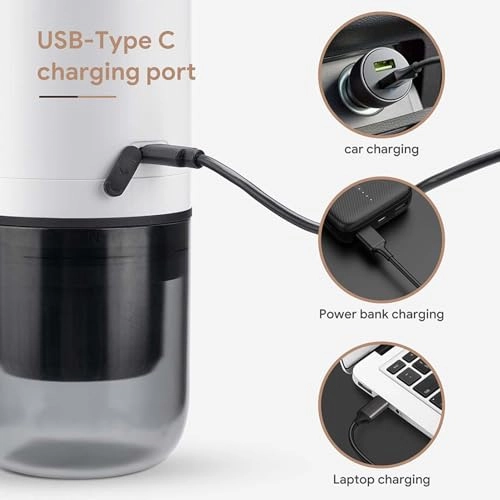 Compact Portable Coffee Machine - 120ml Ground Coffee & Capsules