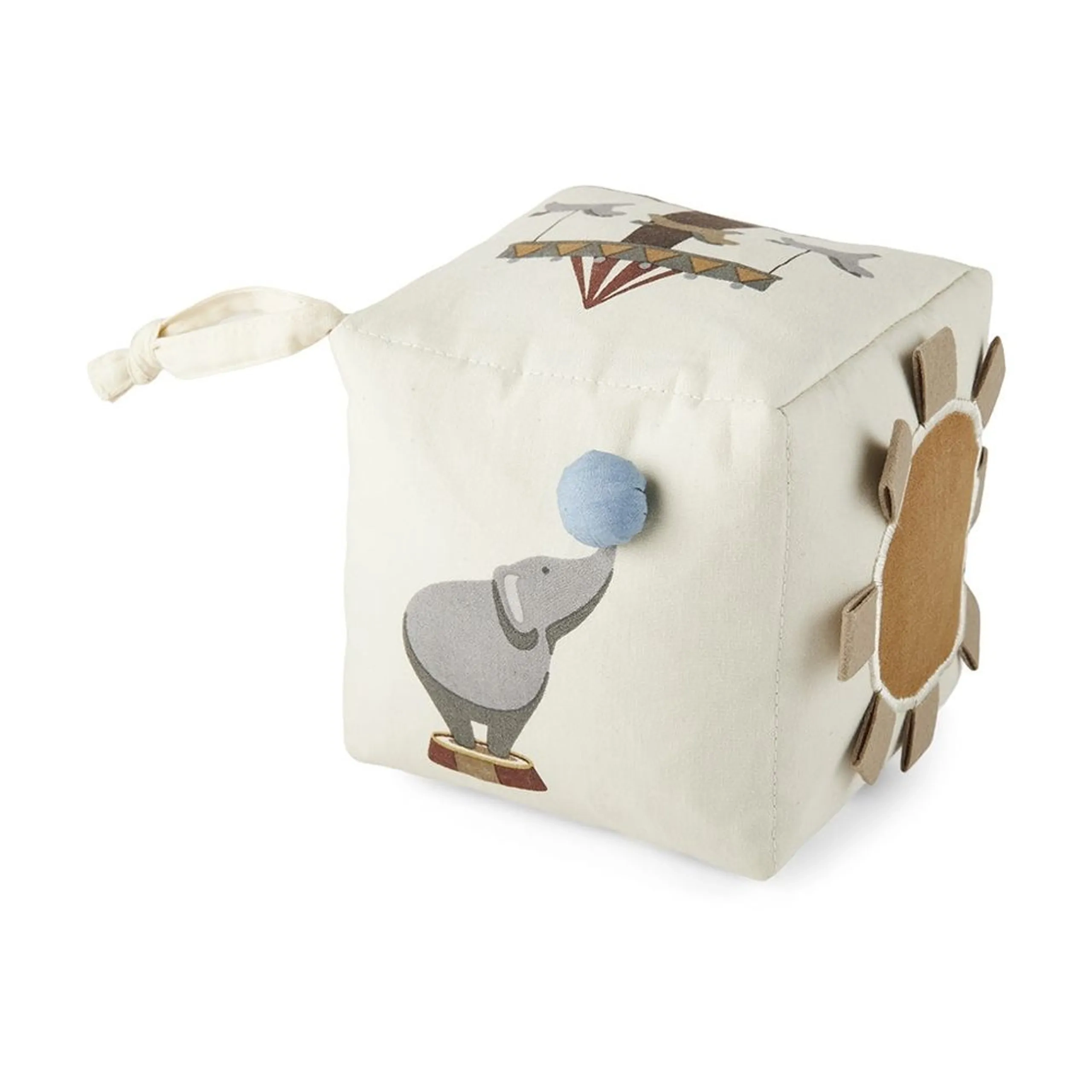 Fabric Cube With Crackling Paper - 3 months 100% organic cotton