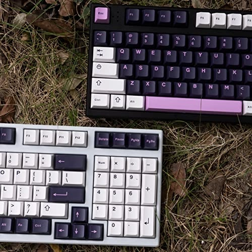 White Gray Yellow Keycaps Set - Wired