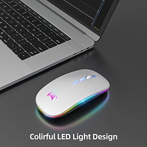 LED Slim Rechargeable Mouse - Wireless